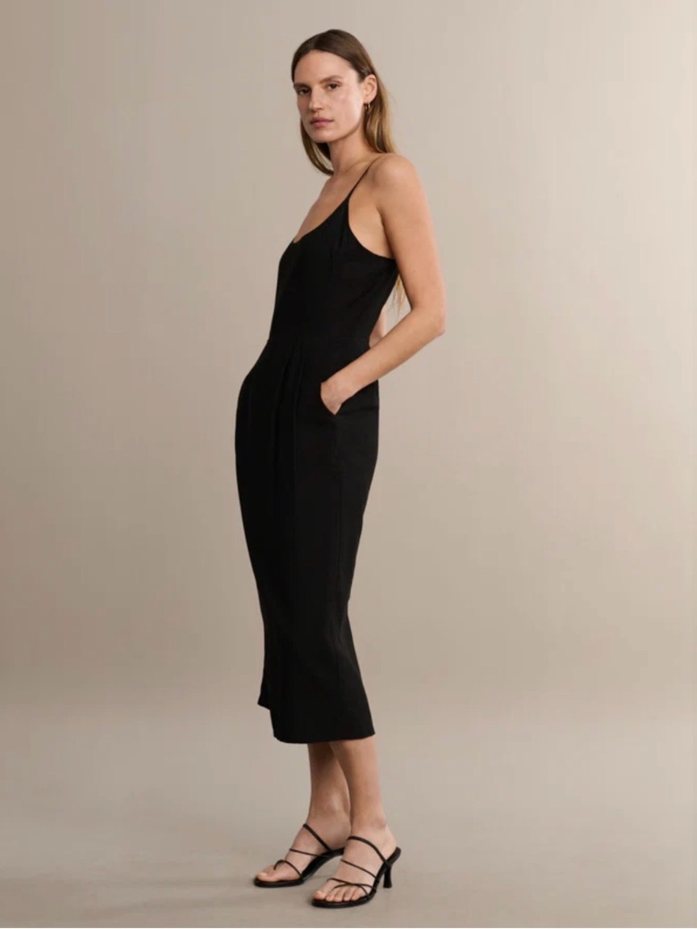 Jenni Kayne Black Midi Slip Dress - Picture 3 of 5